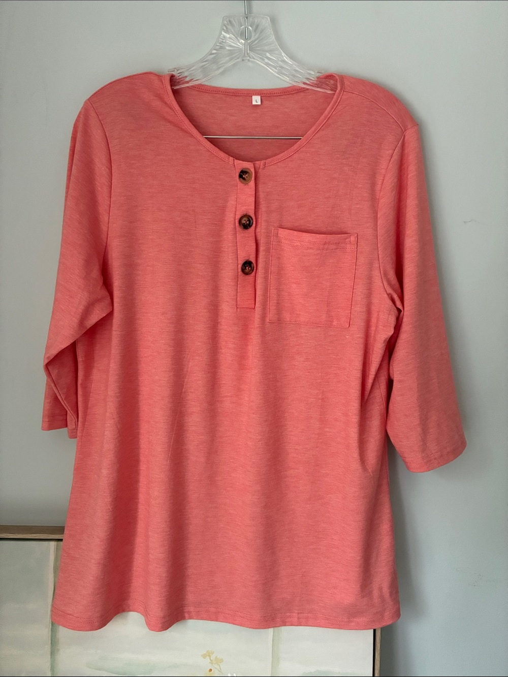 Women's Coral 3-Button Pocket Tunic